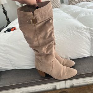 Dr. Scholl's Taupe Heeled Boots